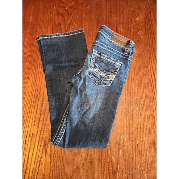 BKE Londyn Jeans Womens 26x31.5 Blue Denim Stretch Dark Wash (A416) - Picture 1 of 8